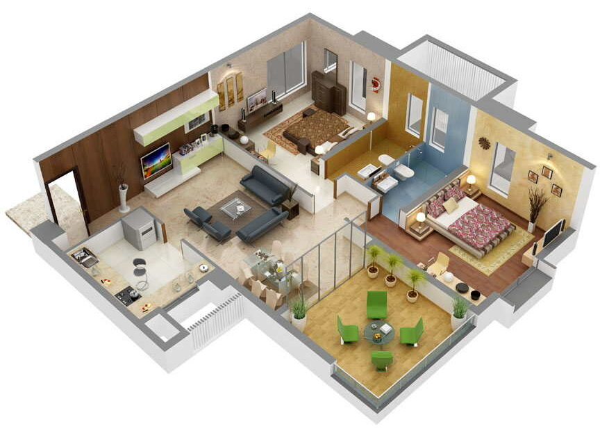 free and online 3d home design planner House 3d plan plans floor realistic layout awesome houses blueprints small bedroom room look interior modern designs 2d stylish give