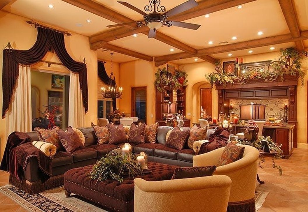 Elegant Tuscan Home Decor Ideas You Will Love 14 | Tuscan living rooms