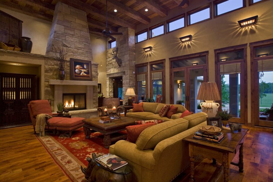 ranch style home interior design ideas Contemporary ranch house evoking a warm rustic feel in california